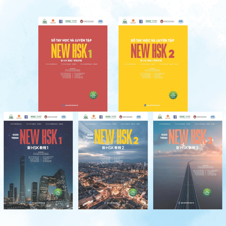 Bộ sách NEW HSK 1 2 3 và sổ tay